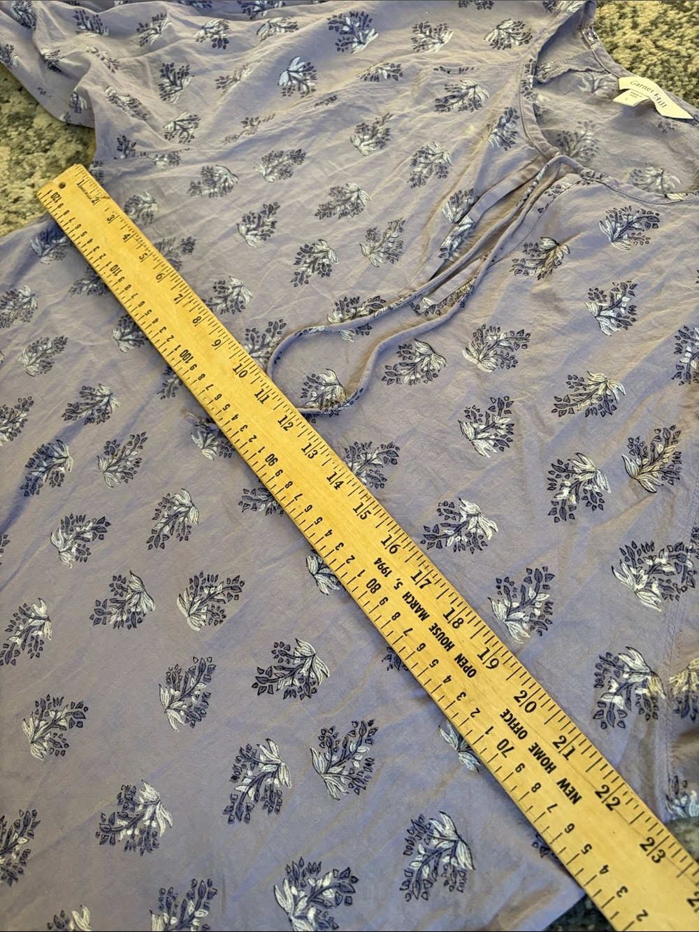 Garnett Hill Keya Organic-Cotton Voile Blouse - Picture 9 of 9
